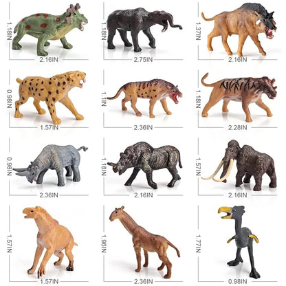 Simulation Plastic Animal Figurines Collection - Marine, Land & Insect Animals Miniature Set Toy for Kids Gift Playset Model 