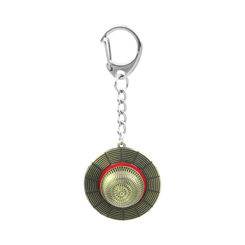 Classic Anime Keychain Straw Hat Pendant Metal Key Chains For Fans Cosplay Keyrings Accessories Jewelry - Small size A