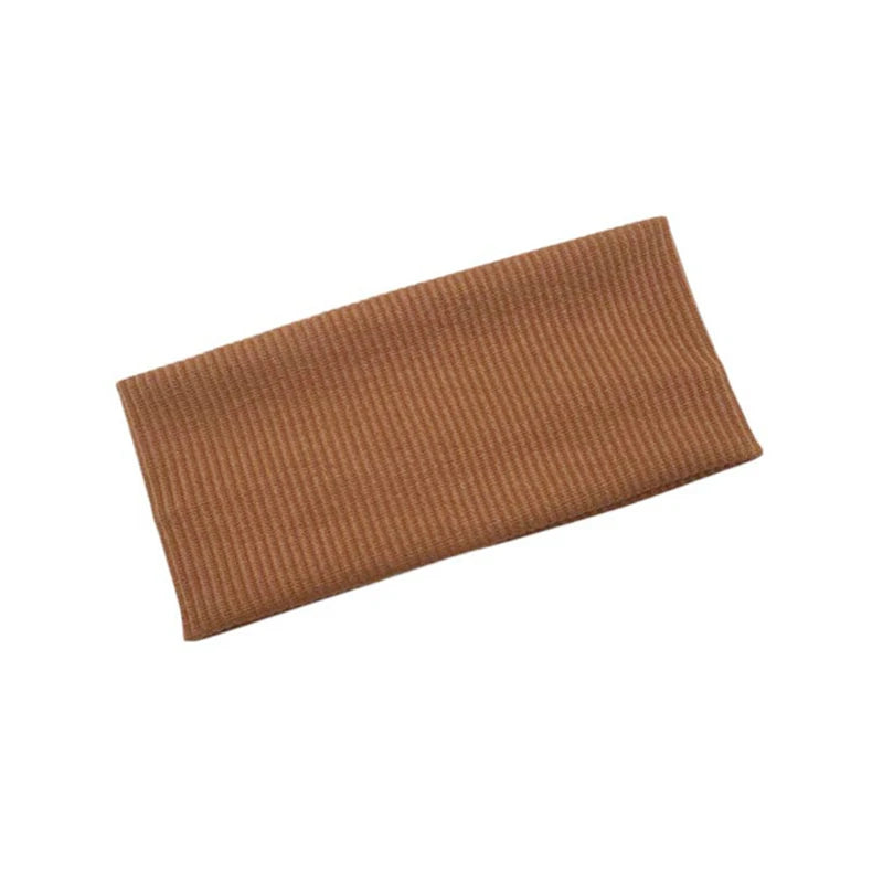 Women Solid Color Knitting Headband Elastic Vintage Yoga Sports Hairbands Gym Outdoor Sweat Absorbing Headwrap Hair Accessori