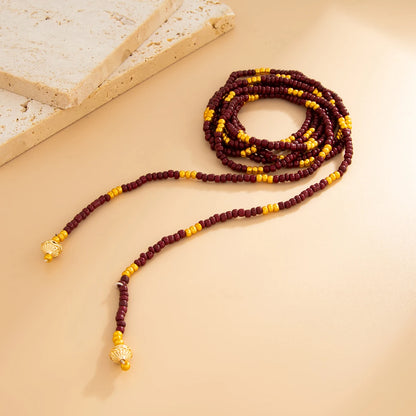 SHIXIN Vintage Seed Beads Chain Long Choker Necklace Women Stackable Adjustable Sweater Chain 2026 Fashion Jewelry Accessorie