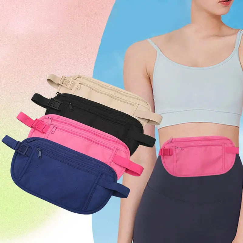 Travel Waist Packs Pouch For Passport Money Hidden Security Wallet Men Women Sport Running Bag Chest Pack Money Fanny Pack