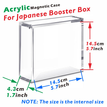 Acrylic Magnetic Display Case for Japanese Booster Box 5mm Clear Display Cases for Collectibles