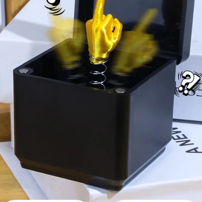 Christmas Interesting Prank Gift Middle Finger In Box Christmas Box Funny Creative Gifts Office Desk Decoration Home Decorati