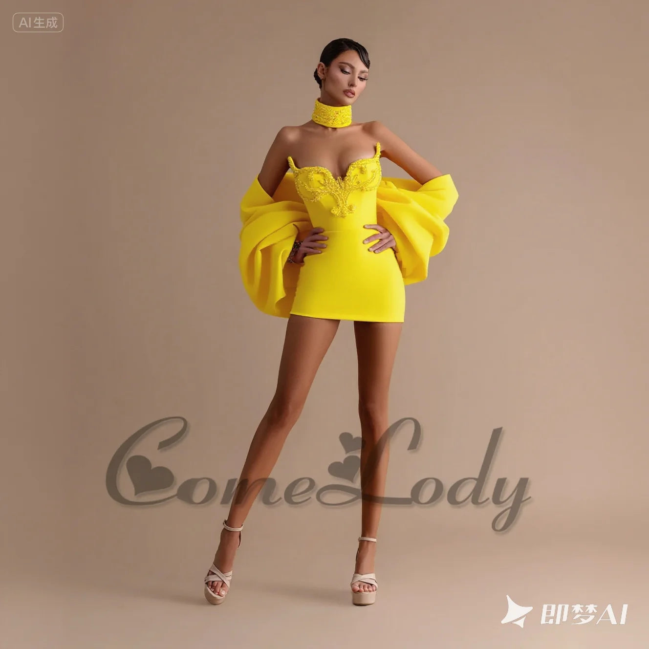 Comelody Fashionable Graduation Dresses for Weddings Appliques Sweetheart Sheath Mini Cape Prom Vestidos De Gala Customized