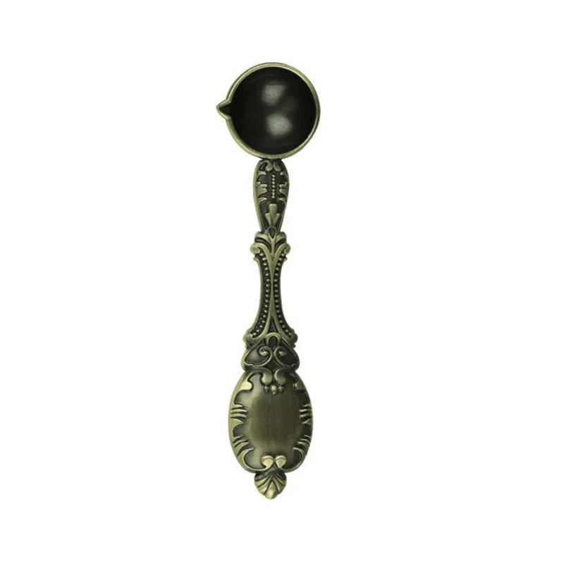Bronze Spoon Vintage Craft Supplies Fire Paint Heating Decorative Tool Furnace Seal Wax Particle DIY Manual Scrapbooking SB00