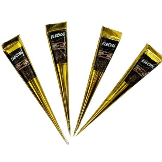 Easy-To-Use Henna Tattoo Cream Semi-permanent Temporary Henna Paste Cone Black Brown Temporary Tattoo Paste Mehndi Design