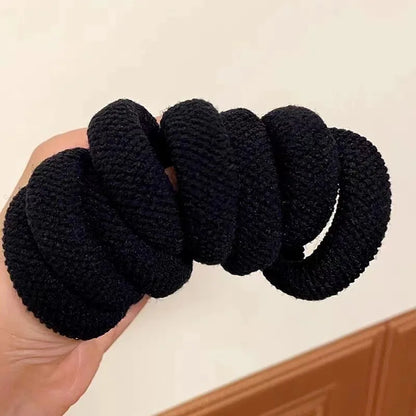 5/10 Mix Color High Elasticity Thickened Versatile Simple Scrunchies, Hair-Friendly (Random Color) Hair Ties Hair Rope - 10Pc