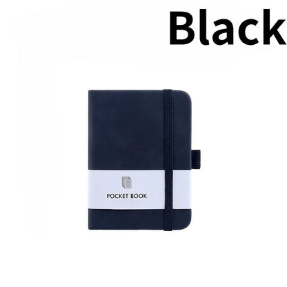 1pc A7 Pocket Notebook Journals, Small Notepad Notebooks For Note Taking.A7 Mini Note Pads With Pen Holder. 200 Pages noteboo