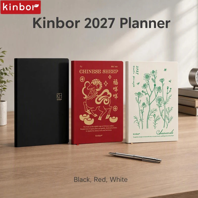 Kinbor 2027 Full Year A5 A6 Notebook Planner 52g Bachuan Paper Daily Journal Agenda Month Year Recrod Book Time Management Bo