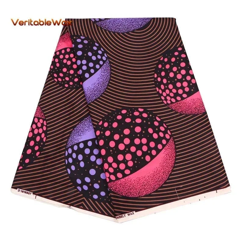 Africa Nigerian Prints Batik Fabric Real Wax Patchwork Sewing Dress Craft Cloth Polyester Ankara Tissu A-7 - 6157 / 6 Y