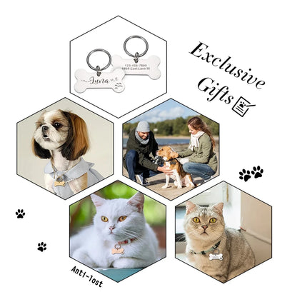 1pc Creative Custom Text The name of the love wavy line Personalized Dog Tags Customized Dog Collar With Name For Dog Tag Nam