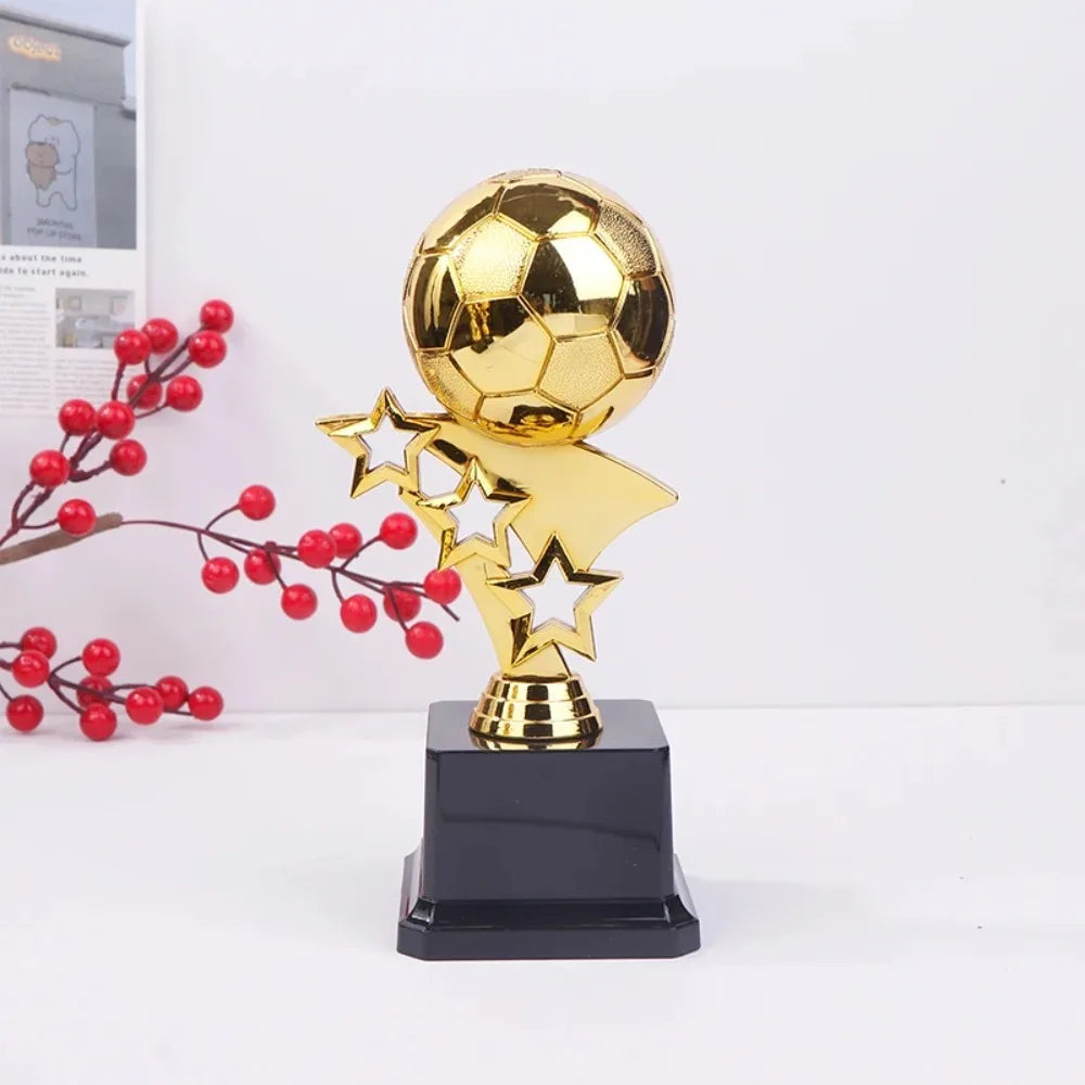 Plastic Golden Ball Awards Trophy Model Soccer Competition Winner Award Trophy Toy Craft Souvenirs Excellent Player Award Sma