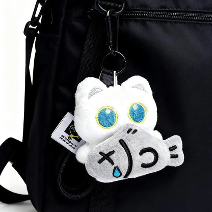 Cute Plush Black Cat Doll Toy Keychain Bag Pendant Charms Car Keyring Accessories For Women Couples Gift