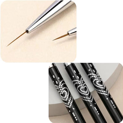 Nail Art Brush Line Stripes DIY Drawing Pen UV Gel Brushes Painting Pen Manicure Tools Black