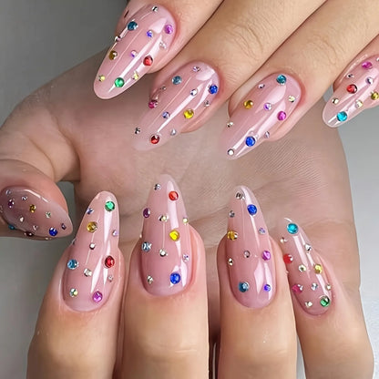 12 Grid Shimmering Crystal Nail Art Rhinestones - Flatback Gemstones for Versatile Decoration - Adorns Nails Shoes Makeup Bag