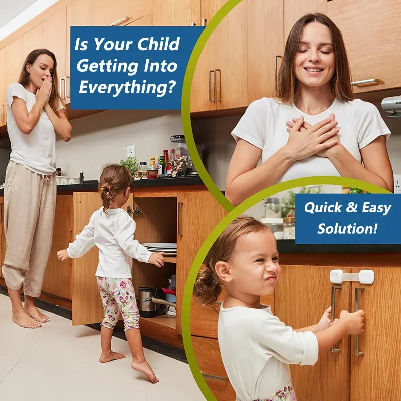 Baby Safety Lock Drawer Child Safety Cabinet Locks Adhesive Cabinet For Drawer Door Latches Baby Safe Straps Child Door Secur