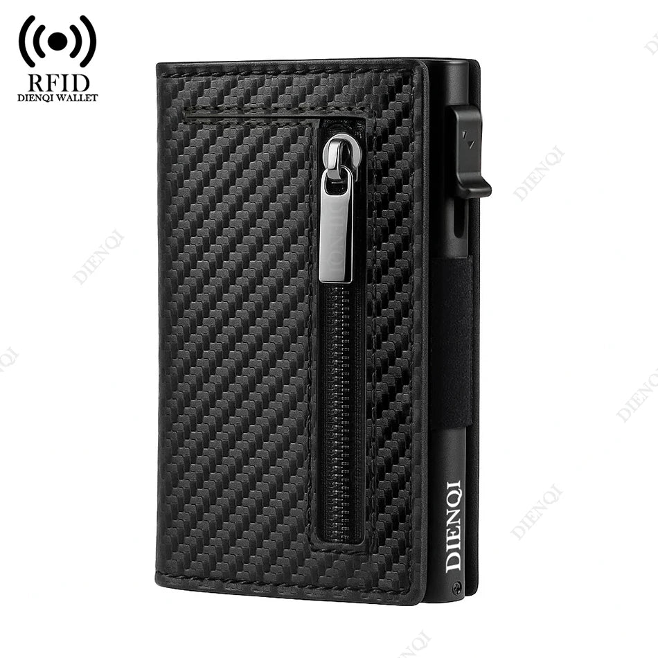Rfid Credit Card HolderMen Wallets Luxury Money Bag Purse Metal Aluminium Slim Thin Small Smart Minimalistic Wallets for Men 