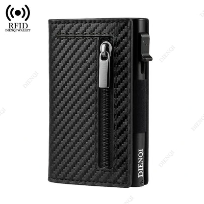 Rfid Credit Card HolderMen Wallets Luxury Money Bag Purse Metal Aluminium Slim Thin Small Smart Minimalistic Wallets for Men 