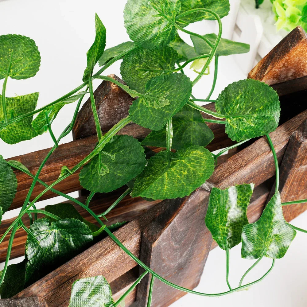 2/4/8/10M Artificial Ivy Leaves Garland Hanging Vines Fake Plants Outdoor Greenery Wall Decor Festival Garden Home Party Deco