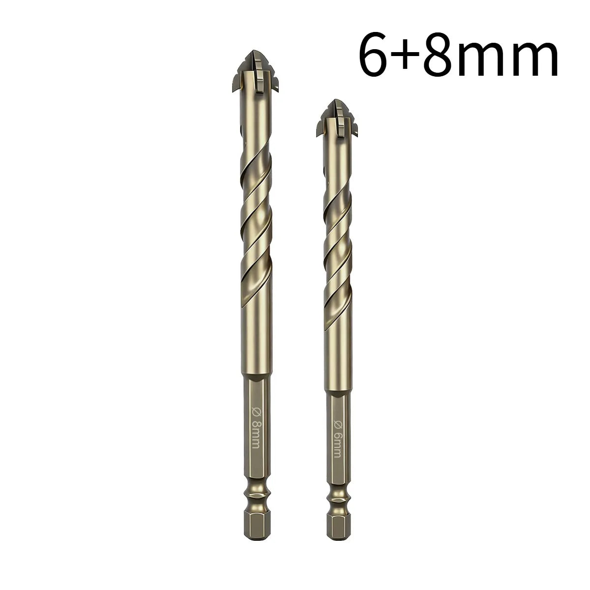 High-Four-Edged Serrated Eccentric Drill for Dry Drilling of Ceramic Tiles, Glass, Marble, Concrete, Stainless Steel Drill Bi