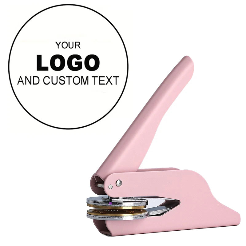 Personalized Book Embossers Stamp Custom Library Book Embosser with Name Logo Design Embossing Stamp Company Wedding Seals DI