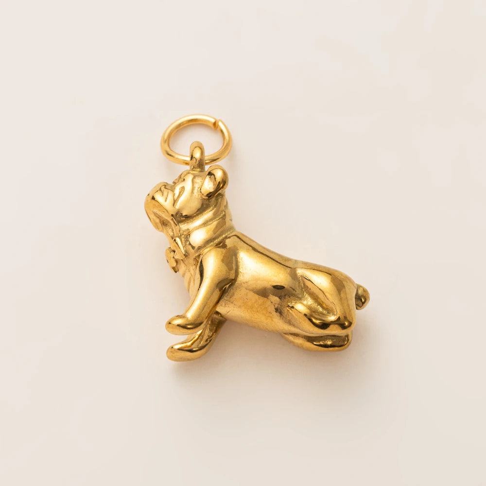 Animal Series Pendant Stainless Steel DIY Small Pendant Vacuum Plated 18K Gold Color Preserving Accessory in Furnace - Peking