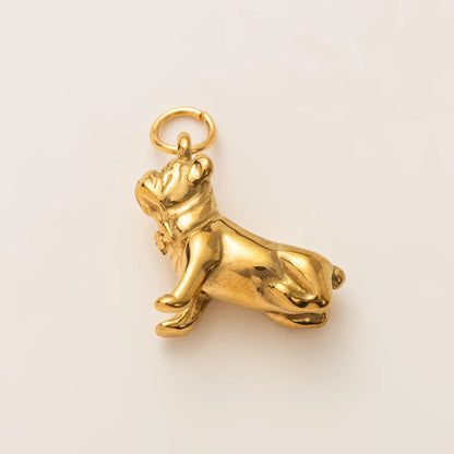 Animal Series Pendant Stainless Steel DIY Small Pendant Vacuum Plated 18K Gold Color Preserving Accessory in Furnace - Peking