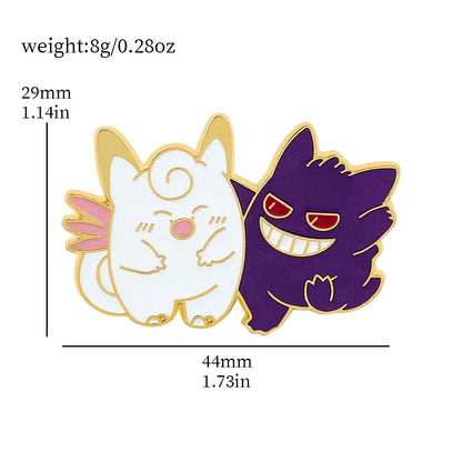 Gengar Cartoon Brooches Anime Enamel Lapel Pins for Backpack Accessories Fans Collection Brooches Jewelry Gift - Gengar 8
