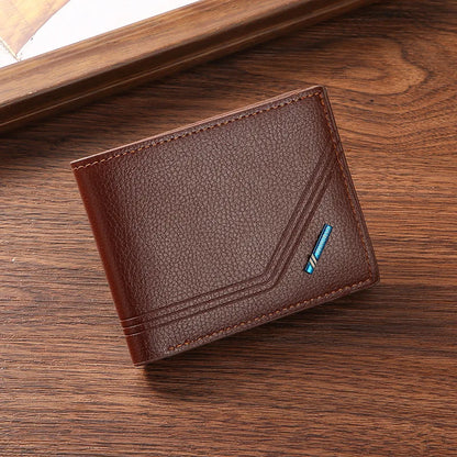 Men Short Bifold Faux Leather Masculina Billetera Credit ID Card Holder Wallet Billfold Purse Clutch Solid Hombre Business Sl