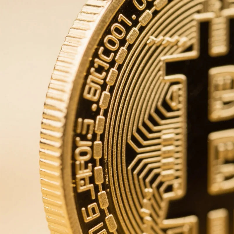 Gold Plated Bitcoin Coin Collectible Art Collection Gift Physical Commemorative Casascius Metal Antique Imitation Happy Birth