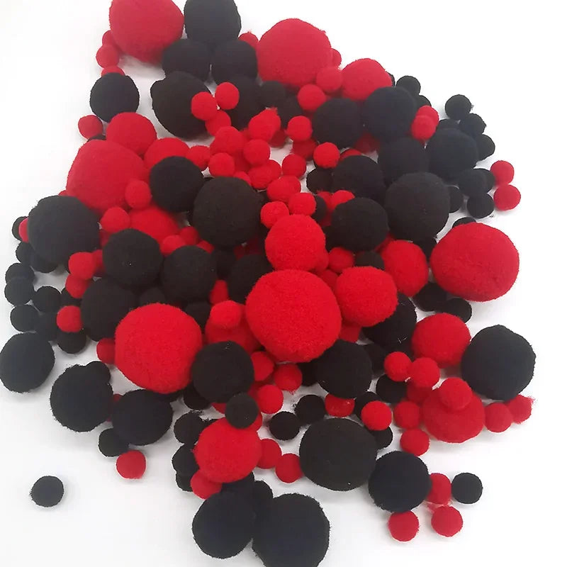 8-30mm Pom poms Multi-Colored Pompoms Soft Fluffy Puff Pompom Balls for Kid DIY Creative Craft Wedding Decor Sewing Supplies 