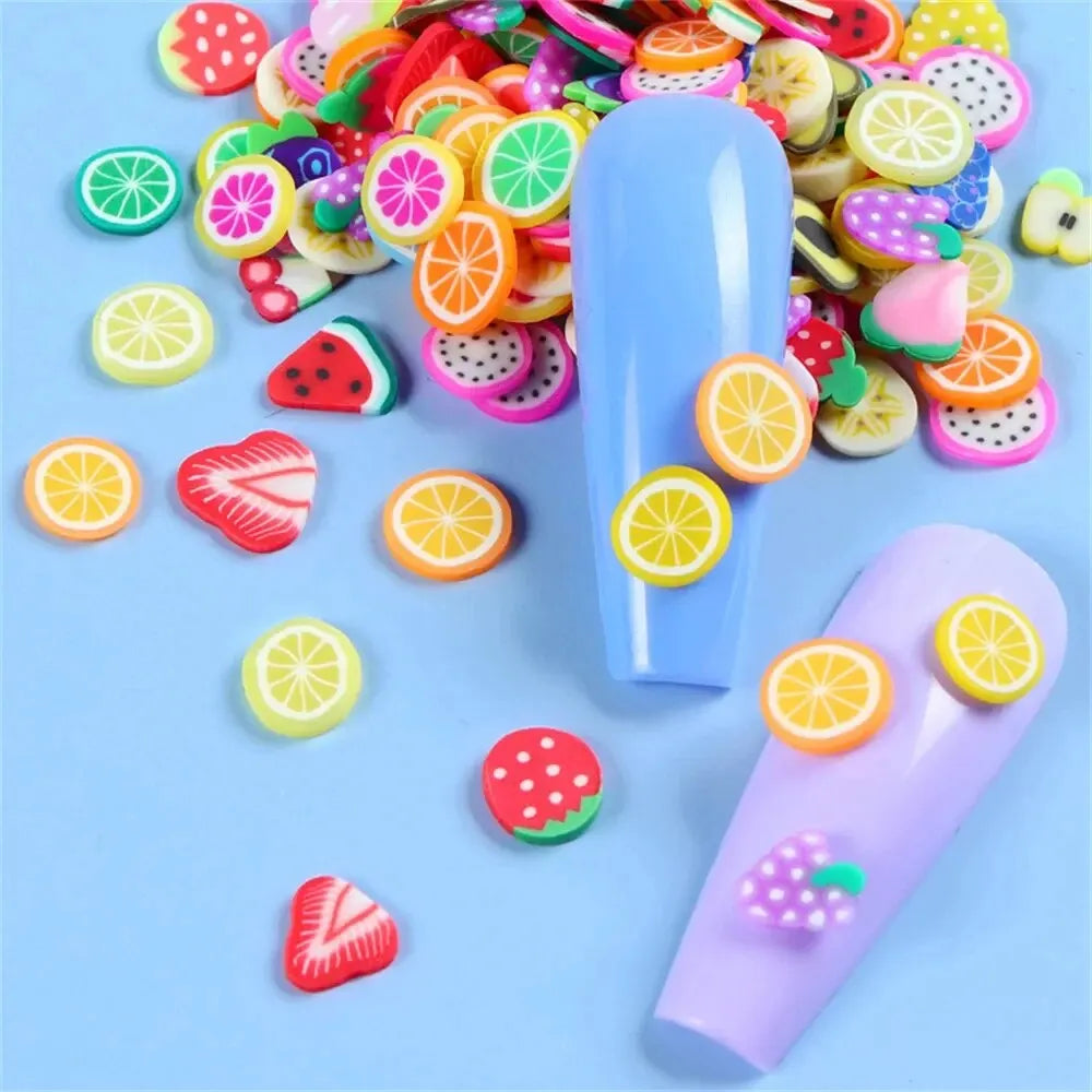 1000Pcs Polymer Clay Resin Fruit Slice for Epoxy Silicone Mold DIY Craft Jewelry Cellphone Decoration Accessory Making Suppli
