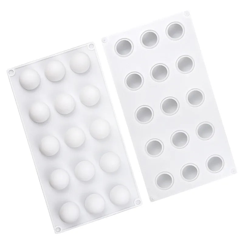 Silicone Chocolate Mold Silicon Ball Cake Moulds 3D Half Sphere Candy Truffle Baking Tray 1piece