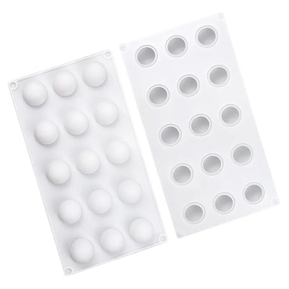 Silicone Chocolate Mold Silicon Ball Cake Moulds 3D Half Sphere Candy Truffle Baking Tray 1piece