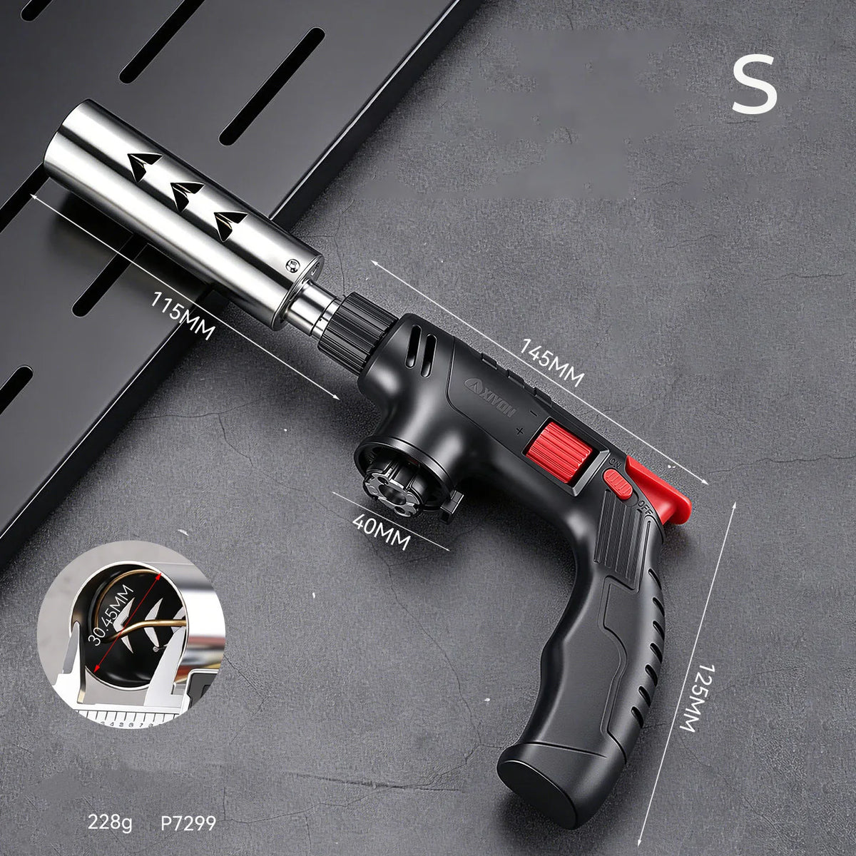 Extended Butane Torch Long Tube Gas Blow Torch For Outdoor Camping BBQ Soldering Welding Kitchen Cooking Hand Tool - S