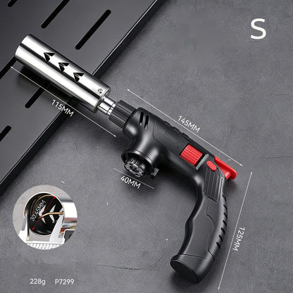 Extended Butane Torch Long Tube Gas Blow Torch For Outdoor Camping BBQ Soldering Welding Kitchen Cooking Hand Tool
