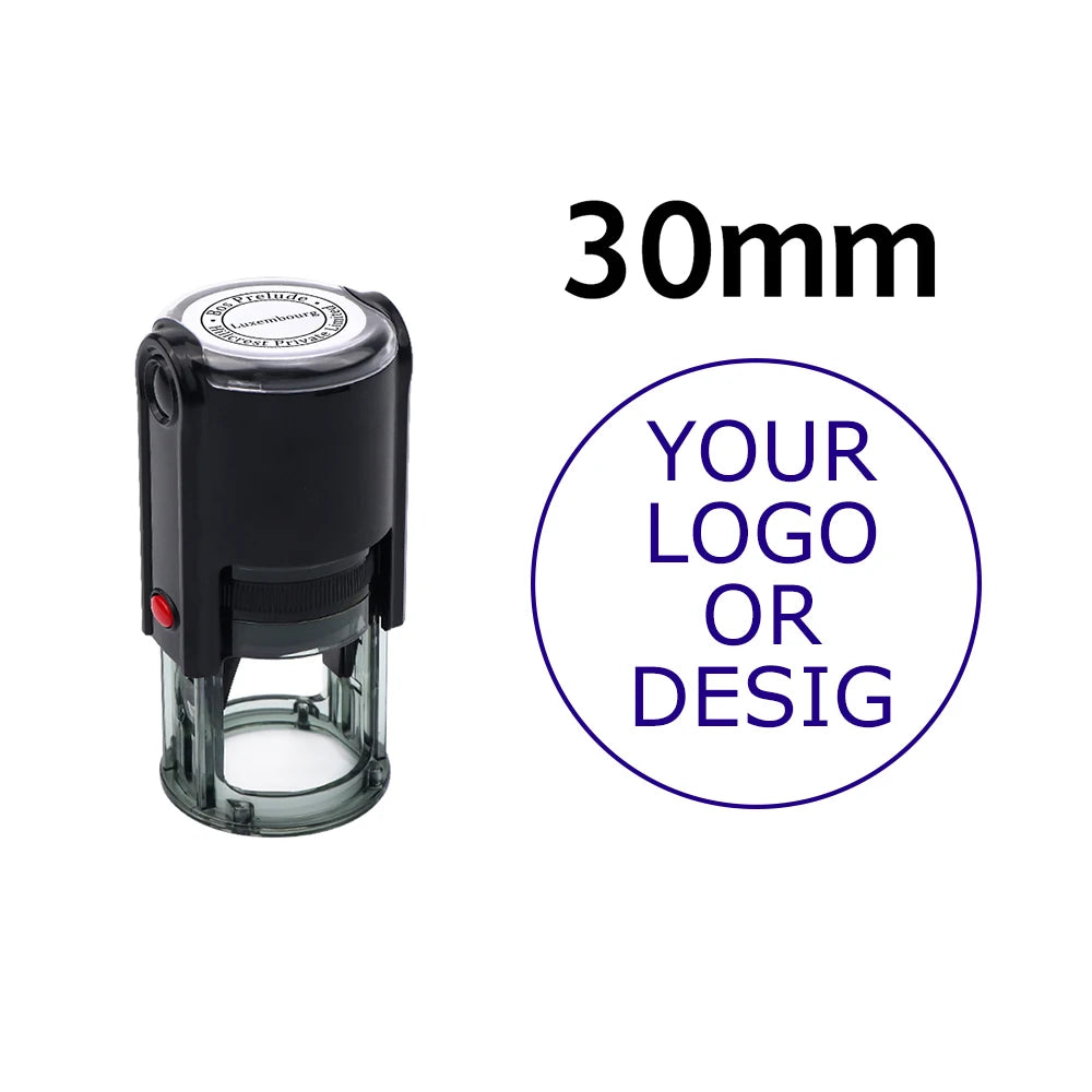 Custom Self-Inking Stamp 25/30/40/50mm Round Logo Design P Personalized Press-type Inking Stamp for Wedding Invitation Envelo