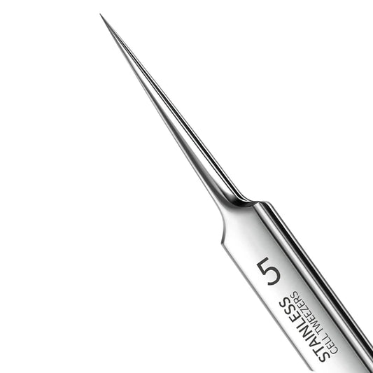 German Ultra-fine No. 5 Cell Pimples Blackhead Clip Tweezers Beauty Salon Special Scraping & Closing Artifact Acne Needle Too
