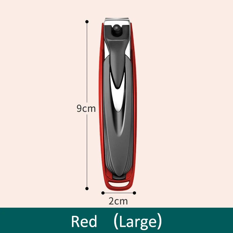 Colorful Nail Clippers Anti-Splash Nail Cutter Detachable Design Fingernail Clippers Stainless Steel Manicure Nail Tool - Red