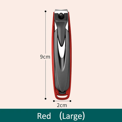 Colorful Nail Clippers Anti-Splash Nail Cutter Detachable Design Fingernail Clippers Stainless Steel Manicure Nail Tool - Red
