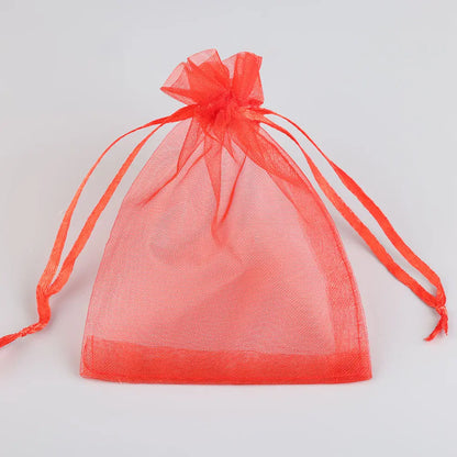 50/100pcs Colorful Organza Gift Bag 5x7 7x9 9x12 10x15 13x18cm Party Wedding Favors Candy Jewelry Packaging Drawstring pouche