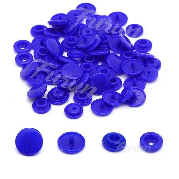 100sets Multiple Colors Plastic Snap Buttons Round Press Stud Fasteners for Baby Clothes Garment Accessories DIY Craft 20Colo