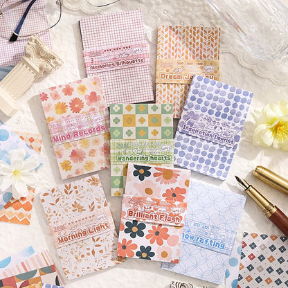50pcs Vintage Paper Multi Style Deco Retro Stationery Supplies Writing Paper Junk Journal Label Scrapbooking Material Supplie