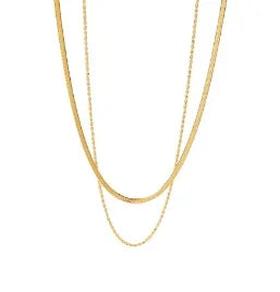 Stainless Steel Vintage Textured Delicate Necklace - C25