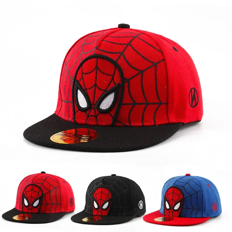 *2026 HotAnime Cartoon Spiderman Hats for Kids Toddler Baseball Cap Spring Snapback Hip Hop Adjustable Caps