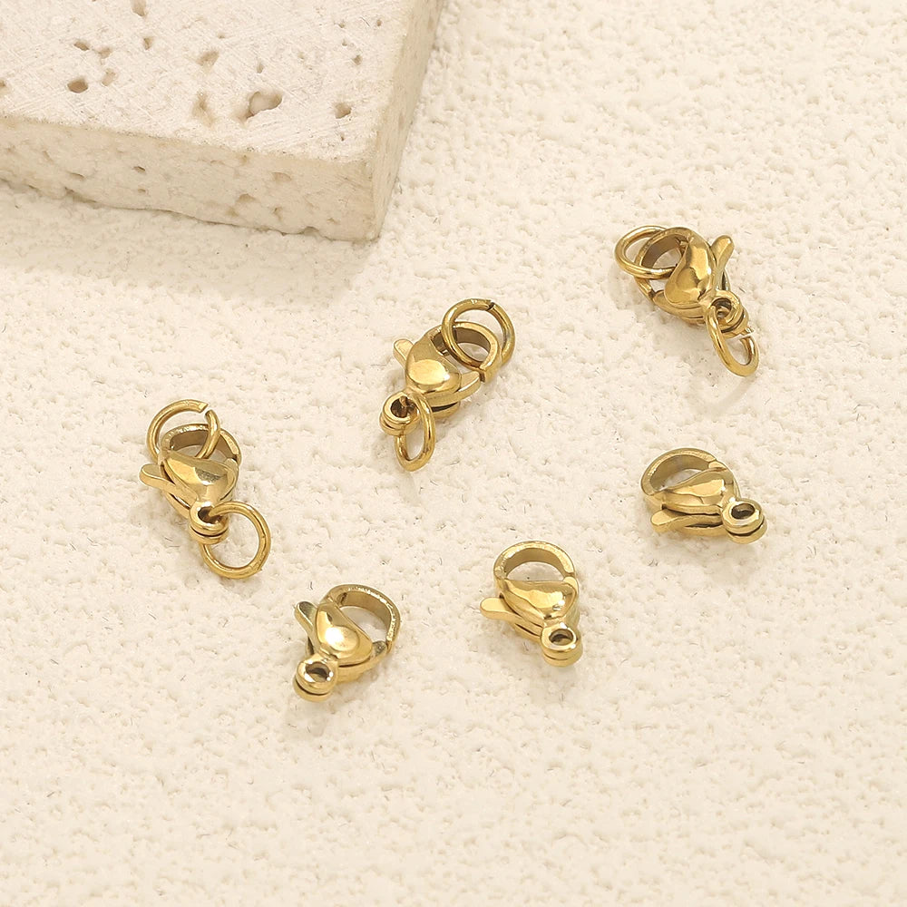 20pcs Stainless Steel Lobster Clasps For Bracelet Necklace,Lobster Clasps With Jump Rings Connectors Clasp DIY Jewelry Findin