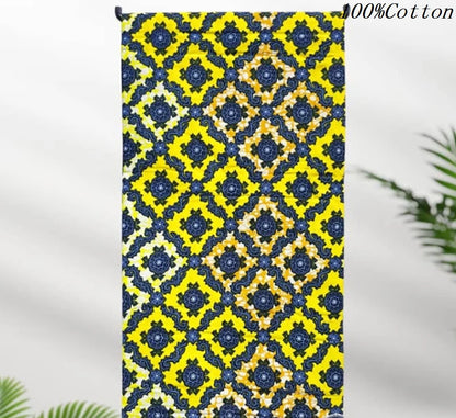 New African Ankara Batik Fabric Super Real Wax African Cotton Material Prints Wax Tissu For Sew 6yards - AS PICTURE Z