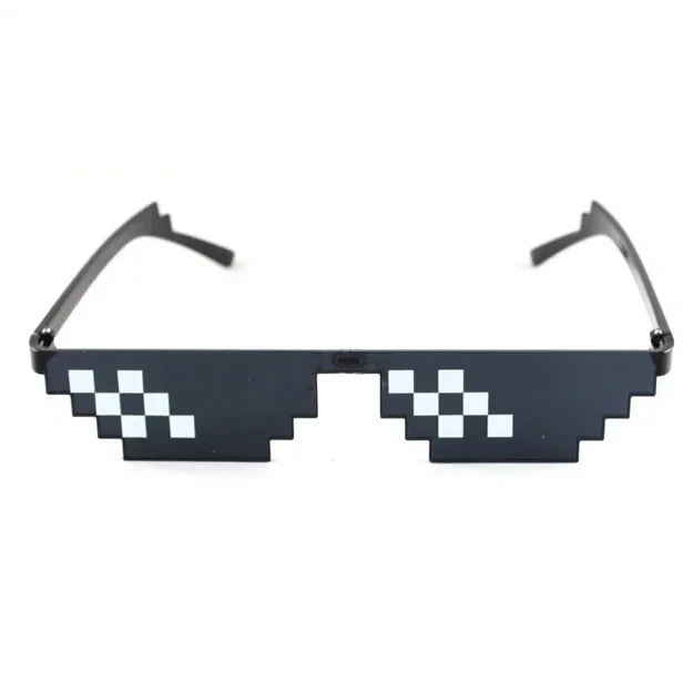 Mosaic Sunglasses Cool Party Vintage Shades Eyewear For Men Pixelated Sunglasses Black Funny Women Glasses
