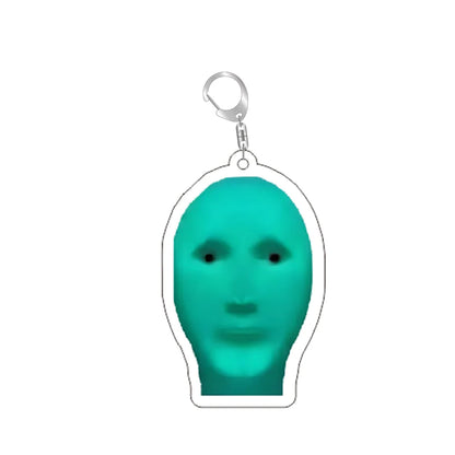 Zip Zap Alien Cat Funny Meme Keychain Green Alien Cute Cats Key Ring Game Accessories Bags Backpack Pendant Prop Jewelry Gift