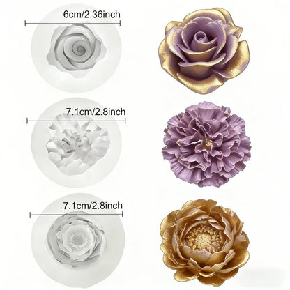 Lotus Flower Silicone Mold，For resin crafting - Suitable for candles、DIYCrafts、Valentine's Day、Mother's Day、Christmas Decorat